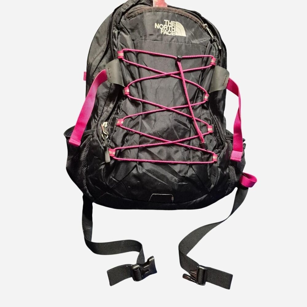 The North Face Black and Pink Camping-hiking Backpack